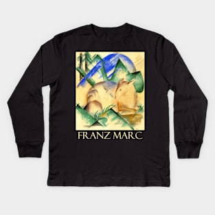 Red Deer by Franz Marc Kids Long Sleeve T-Shirt